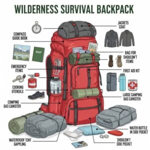 STRONG LIFE Travel Tourist Backpack for Outdoor Sports Camp Hiking Trekking Bag Rucksack  - 50 L (Black)